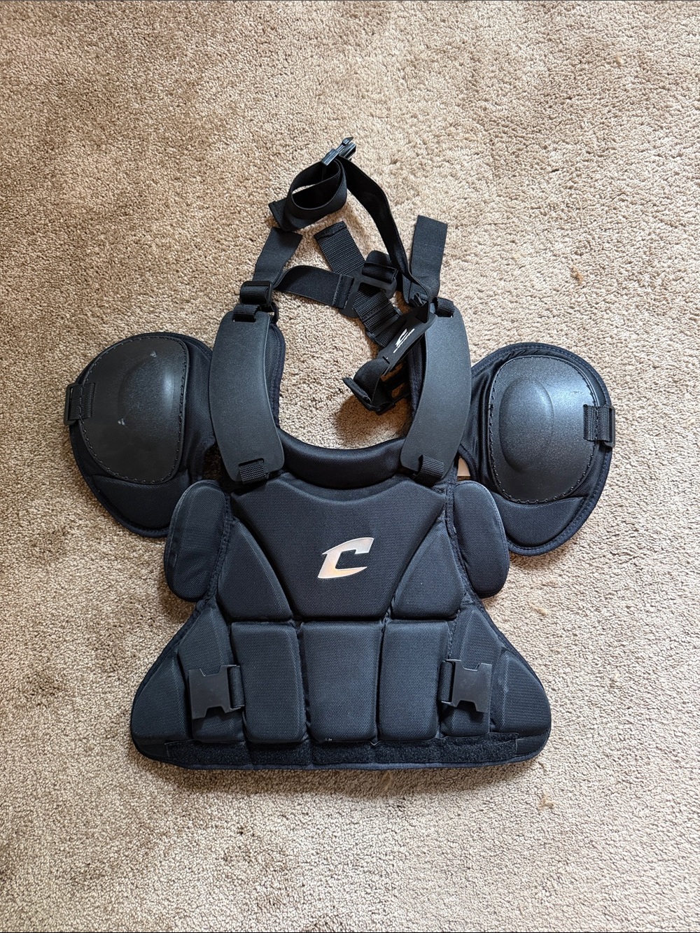 Champro Pro Plus Umpire Chest Protector - Black Gear Adult Med